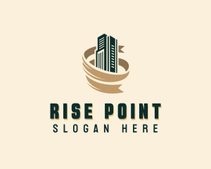 High Rise Building Realty logo design