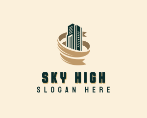 High Rise Building Realty logo design