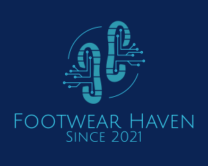 Digital Tech Shoe logo design