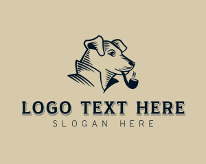 Smoking Dog Investigator logo design