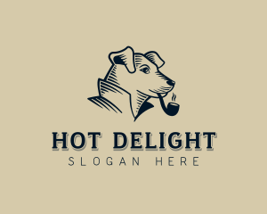 Smoking Dog Investigator logo design