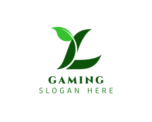 Organic Leaf Letter L Logo