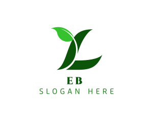Vegetarian - Organic Leaf Letter L logo design