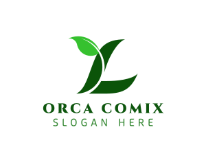 Therapy - Organic Leaf Letter L logo design