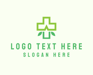 Herbal Medicine Cross  logo design