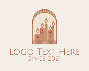 Massage Parlor - Boho Window Candle logo design
