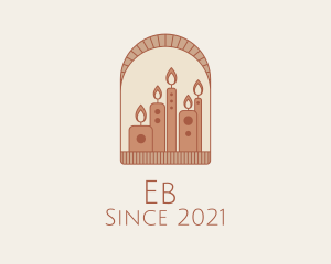 Candle - Boho Window Candle logo design