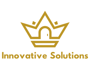 Gold House Crown logo design