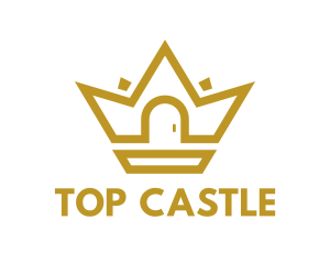 Gold Triangle - Gold House Crown logo design