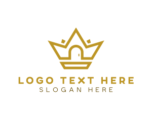 Gold House Crown logo design