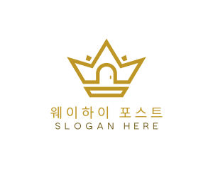 Gold House Crown logo design