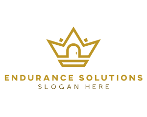 Gold House Crown logo design