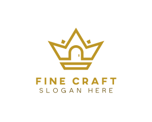 Gold House Crown logo design