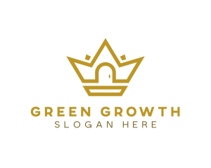 Gold House Crown logo design