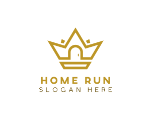 Gold House Crown logo design