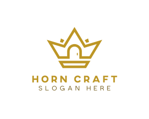 Gold House Crown logo design