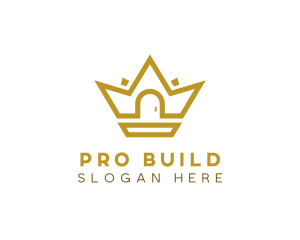 Gold House Crown logo design