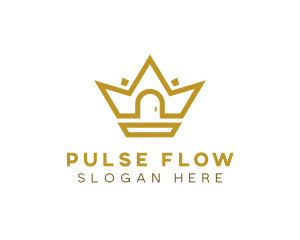 Gold House Crown logo design