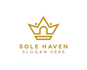 Gold House Crown logo design