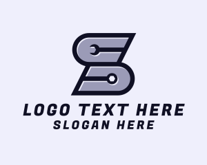 Wrench Tool Letter S Logo