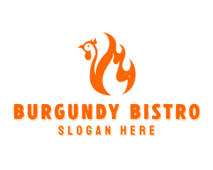 BBQ Chicken Flame logo design