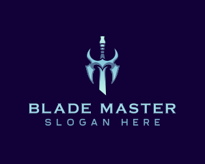 Blade Sword Weapon logo design