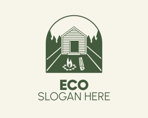 Campfire Log Cabin Logo