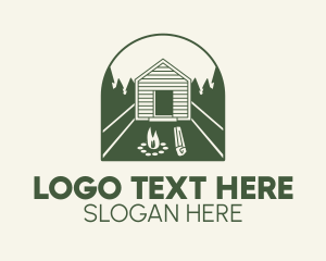 Campfire Log Cabin Logo