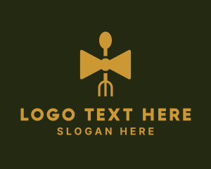 Dining - Gold Bow Tie Restaurant logo design