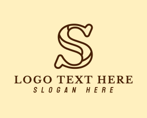 Letter S - Brown S Outline logo design