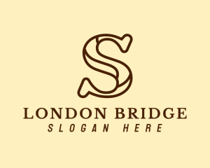 London - Brown S Outline logo design