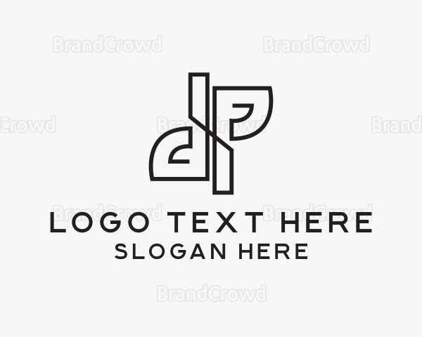 Creative Minimalist Letter DP Logo