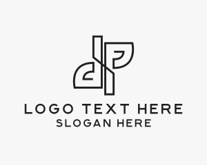 Creative Minimalist Letter DP Logo