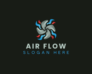 Fan Propeller Air Conditioning logo design