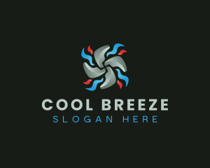 Fan Propeller Air Conditioning logo design