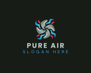 Fan Propeller Air Conditioning logo design