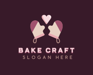 Baking Gloves Heart logo design