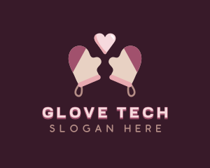 Baking Gloves Heart logo design