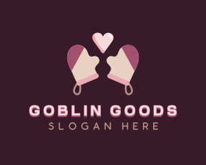 Baking Gloves Heart logo design