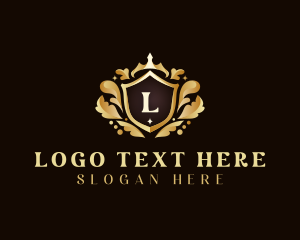 Event - Floral Crest Shield logo design