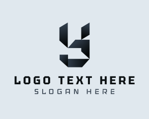 Lettermark - Geometric Cyber Tech logo design