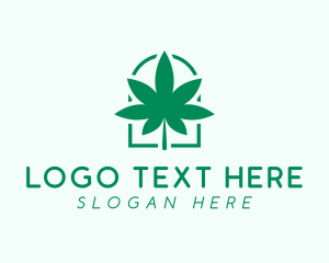 Medicinal - Organic Cannabis Leaf logo design