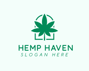 Organic Cannabis Leaf logo design