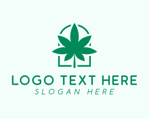 Natural Therapy - Organic Cannabis Leaf logo design