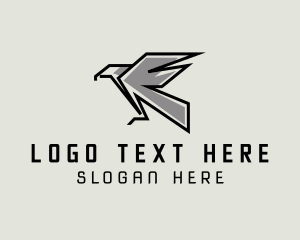 Flight - Modern Geometric Bird logo design