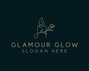 Decor - Floral Candle Decor logo design