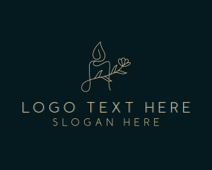 Interior Designer - Floral Candle Decor logo design