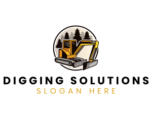 Backhoe Digging Machine logo design