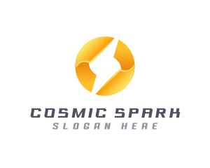 Lightning Bolt Spark logo design