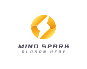 Lightning Bolt Spark logo design